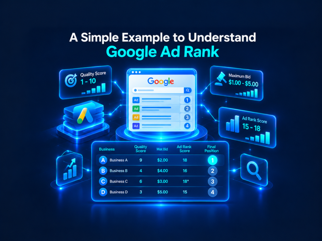A Simple Example to Understand Google Ad Rank